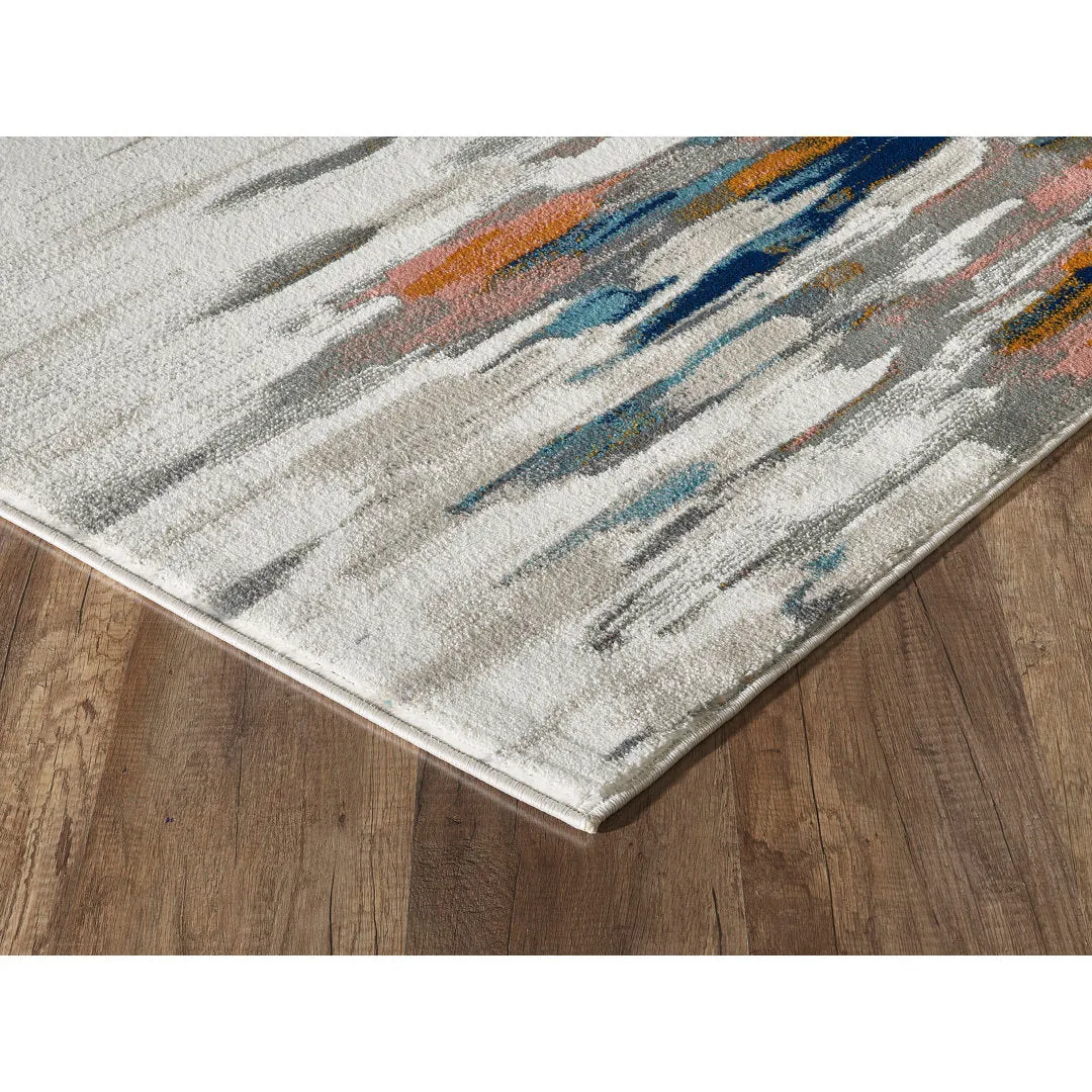 Seldovia Abstract Orange/Blue Area Rug