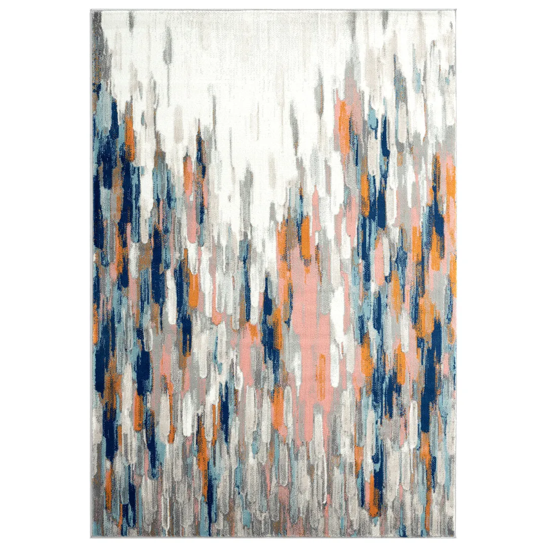 Seldovia Abstract Orange/Blue Area Rug
