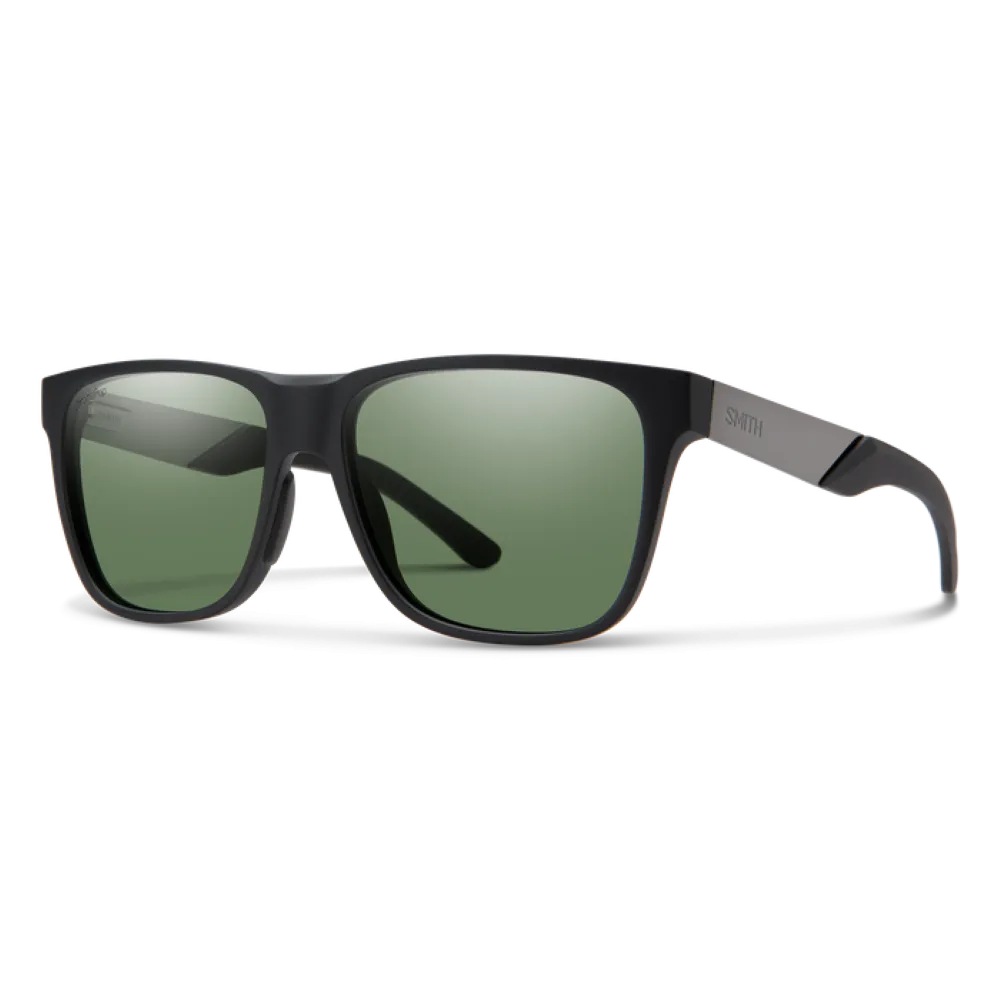 Smith Lowdown Steel Matte Black Ruthenium Frame - ChromaPop Polarized Gray Green Lens - Polarized Sunglasses