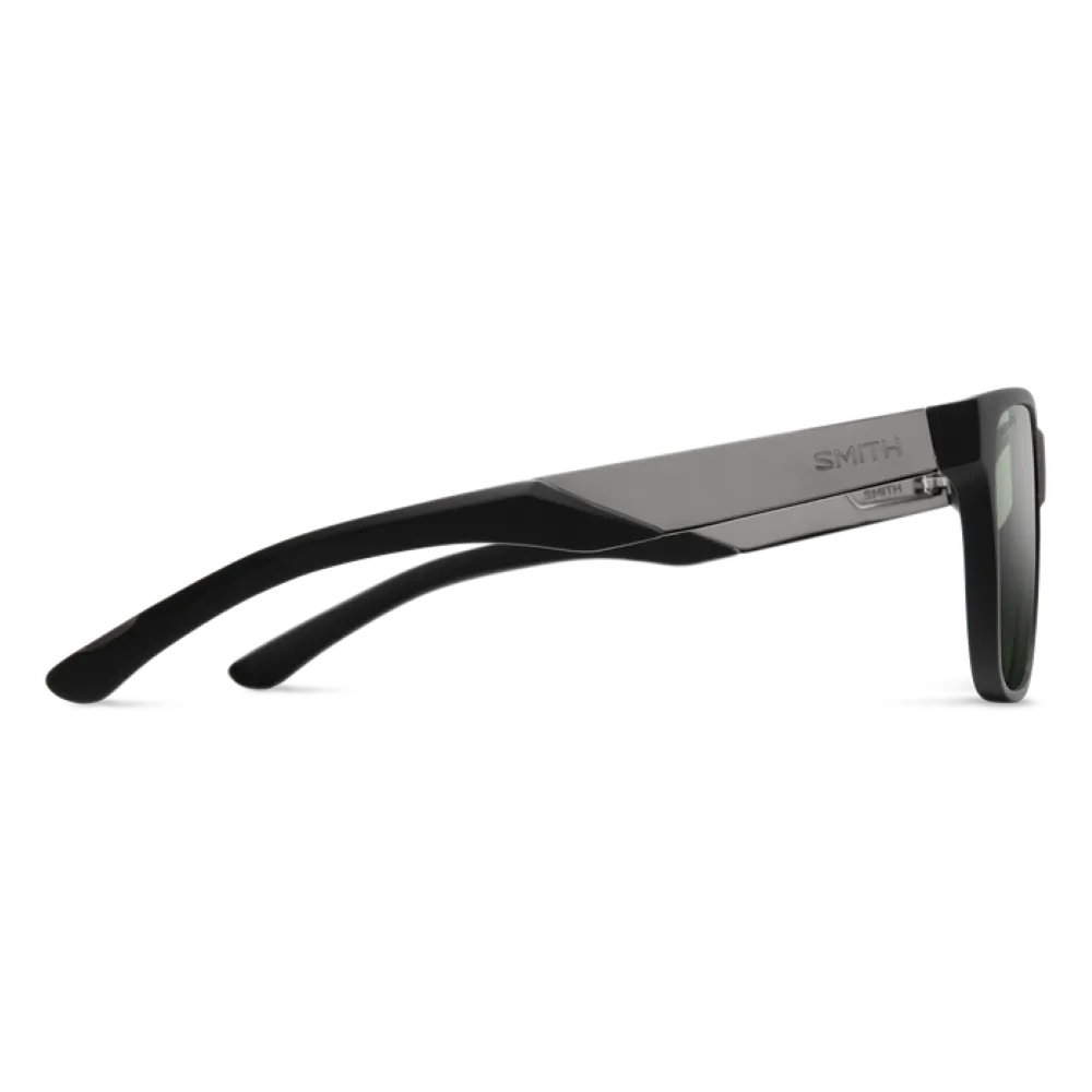 Smith Lowdown Steel Matte Black Ruthenium Frame - ChromaPop Polarized Gray Green Lens - Polarized Sunglasses