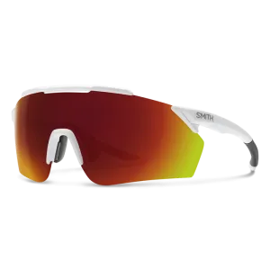 Smith Ruckus Matte White Frame - ChromaPop Red Mirror Lens - Polarized Sunglasses