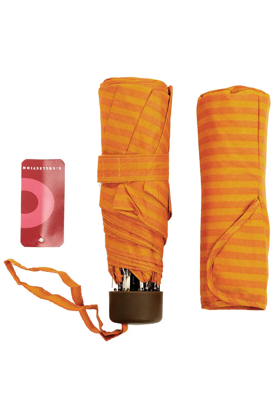 STRIPED Orange Printed Umbrella