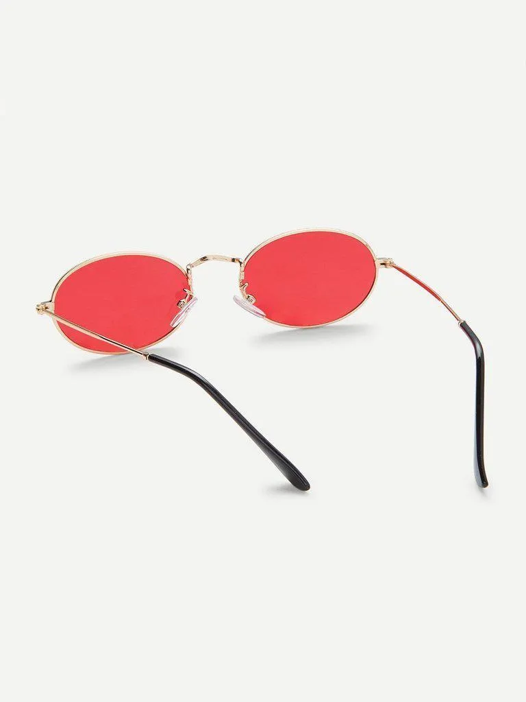 Tinted Oval Sunglasses