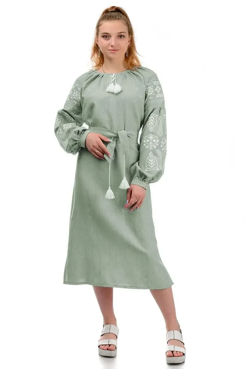 Ukrainian dress with embroidery