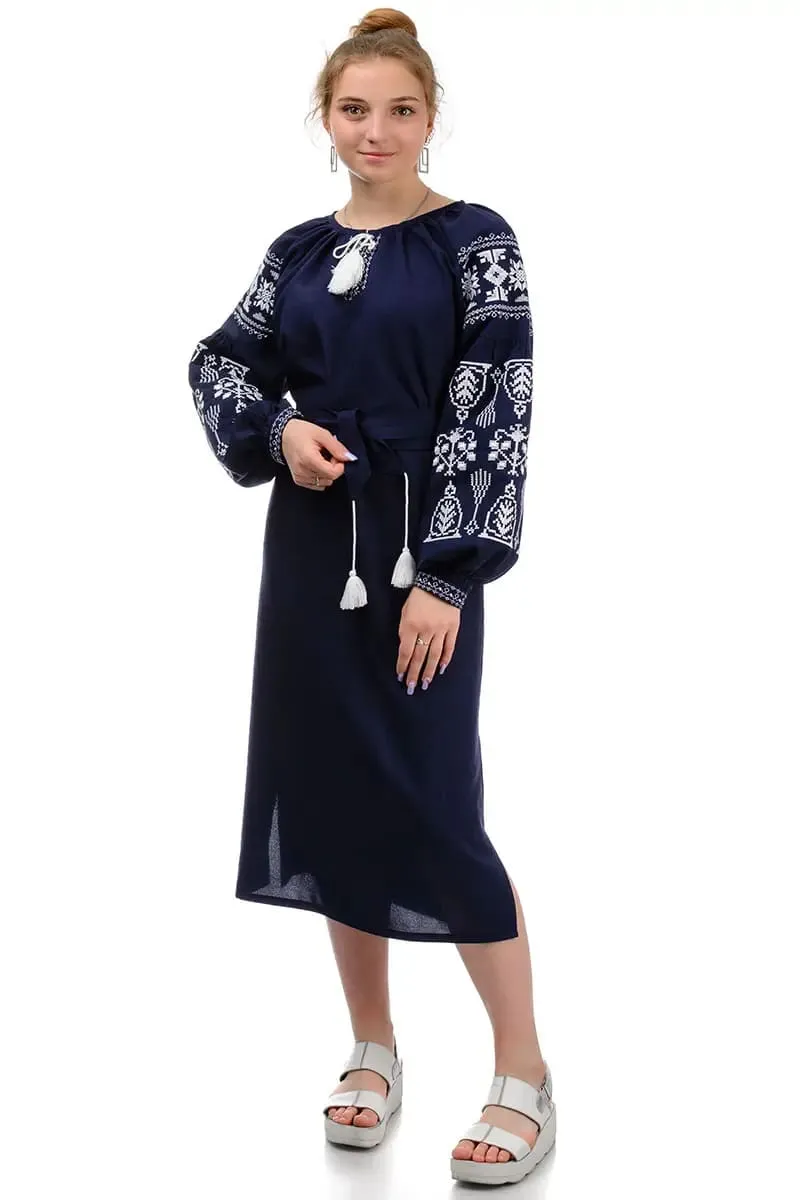 Ukrainian dress with embroidery
