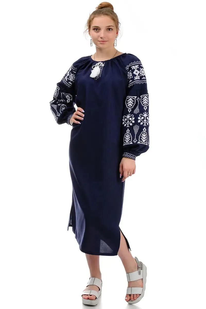 Ukrainian dress with embroidery