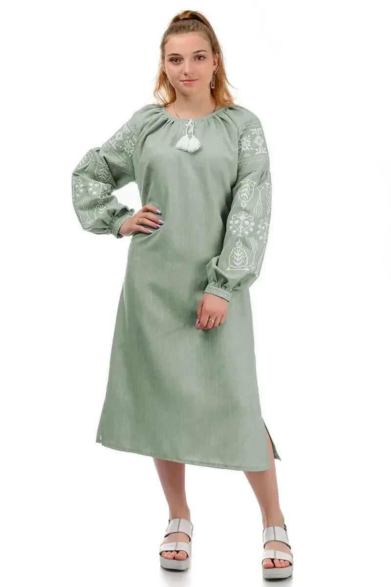 Ukrainian dress with embroidery